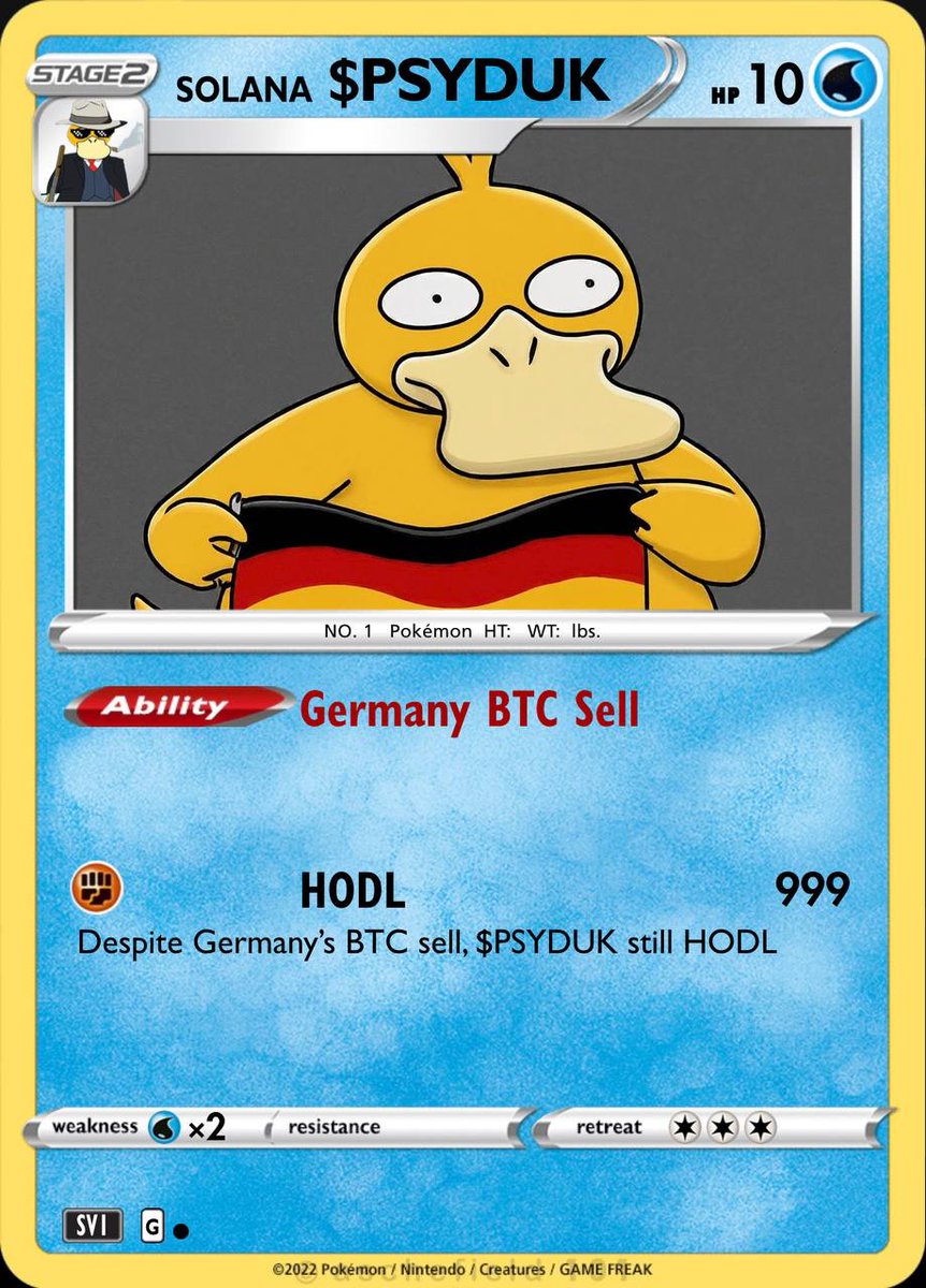 camelCasing1234's tweet image. Germany finally done selling!

$PSYDUK holding well in the meantime!

Join the community, let's lead Pokemon meta with us. 

@psyduk_