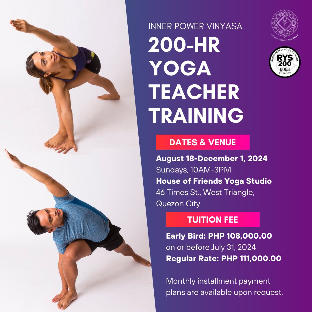 yogawithben's tweet photo. SHARE YOUR PASSION WITH OTHERS 🧘🏻‍♀️BECOME A CERTIFIED YOGA TEACHER! ✨

Join our 200-Hour Vinyasa Yoga Teacher Training and become a certified Vinyasa Yoga Teacher! https://t.co/3jm6ABJRyH