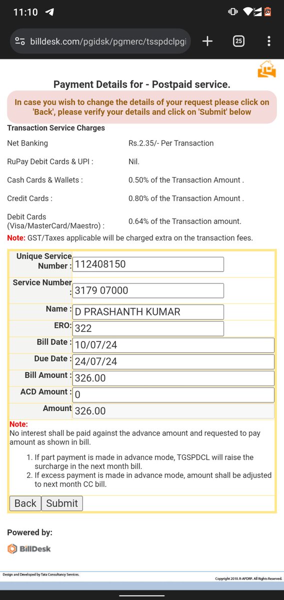 nameisganesh19's tweet photo. @tgspdcl @TelanganaCMO @Bhatti_Mallu @revanth_anumula Why is TGSPDCL showing my bill as ₹279 but demanding ₹326 on their portal? Is this a new way to loot people? This is unacceptable! #BillingScam #TGSPDCL #UnfairCharges" https://t.co/dbHbNgDNLV