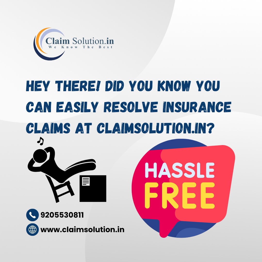 ClaimSlution's tweet image. Did you know you can easily solve your insurance claims? #EasyClaims #HassleFree #InsuranceSolution #claimsolutionindia #claimsolutionin