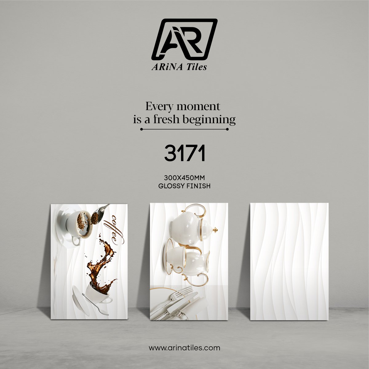 arinatiles's tweet photo. 🌟Elevate Your Kitchen with #ArinaTiles🌟

Introducing our #300x450mm Digital Wall Tiles - modern white wave design with coffee-themed imagery. Perfect blend of sophistication and warmth.

#KitchenTiles #ModernDesign #WholesaleTiles #B2BTiles #TileManufacturer #KitchenDesign https://t.co/Q5UClDaTCP