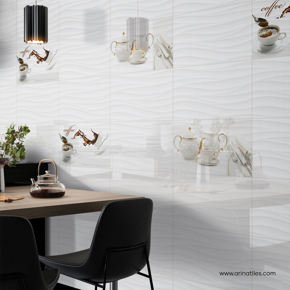 arinatiles's tweet photo. 🌟Elevate Your Kitchen with #ArinaTiles🌟

Introducing our #300x450mm Digital Wall Tiles - modern white wave design with coffee-themed imagery. Perfect blend of sophistication and warmth.

#KitchenTiles #ModernDesign #WholesaleTiles #B2BTiles #TileManufacturer #KitchenDesign https://t.co/Q5UClDaTCP