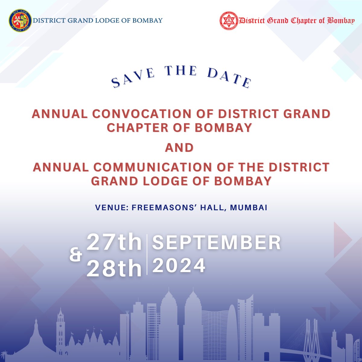 Mark your calendars Brethren, for the upcoming Annual Communication and Convocation.

More details to follow.

#Freemasons #SaveTheDate
