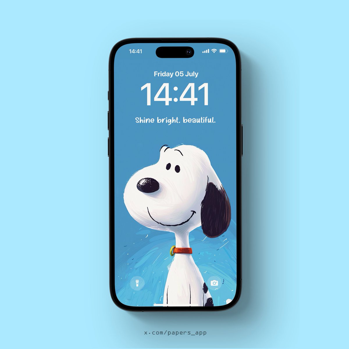 Papers_app's tweet photo. Snoopy Wallpaper.  Shine Bright Beautiful! https://t.co/jtWfUfmghv