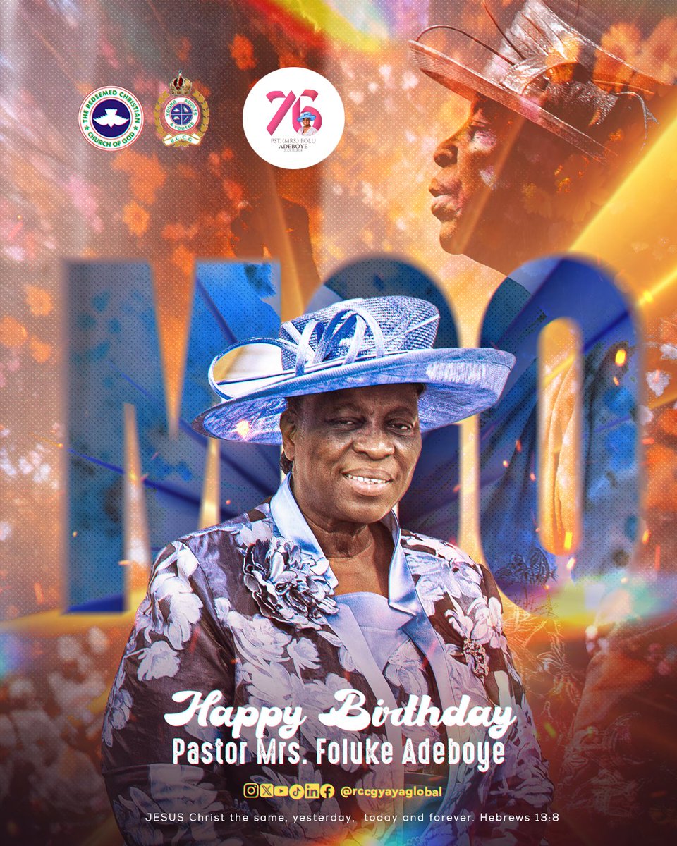 rccgyayaglobal's tweet photo. It’s your turn to PRAY for Mummy G.O.

Today, we raise an altar of Thanksgiving to God for @PastorFAAdeboye.

While a mother’s prayers for her children are invaluable, the prayers of children for their mother are equally significant. Take a moment to pray for MGO
#MGO76 #RCCGYAYA https://t.co/DmtyYFCtct