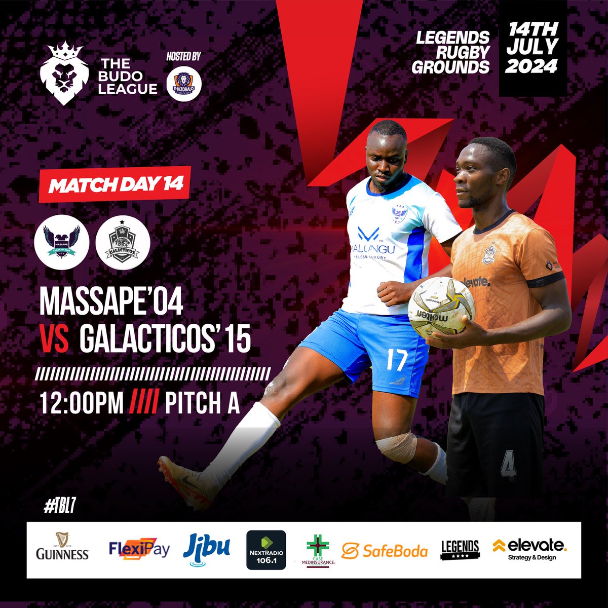 TheBudoLeague's tweet photo. @BIFA_2016 @jubilewos @end_game13 @KBallo19 @Abachuba2012 @quadballo @TeamMassape face off with #TBL6 Regular Season Champions @Galacticos_15 , in whatβs going to be a end to end game π₯
Who are you backing to win this game? π€
#TBL7 https://t.co/lTPqEZhbsF