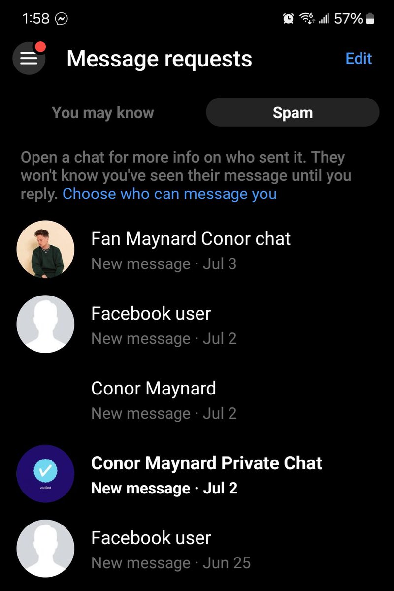 SandraBonus1's tweet photo. This makes me laugh but worried about other woman at the same time just be careful who you talk to even if @ConorMaynard is your #1 that you listen to just think and be smart to who you talk to because obviously there are so many scammers and people trying to pretend to be conor https://t.co/DvUlykEfkR