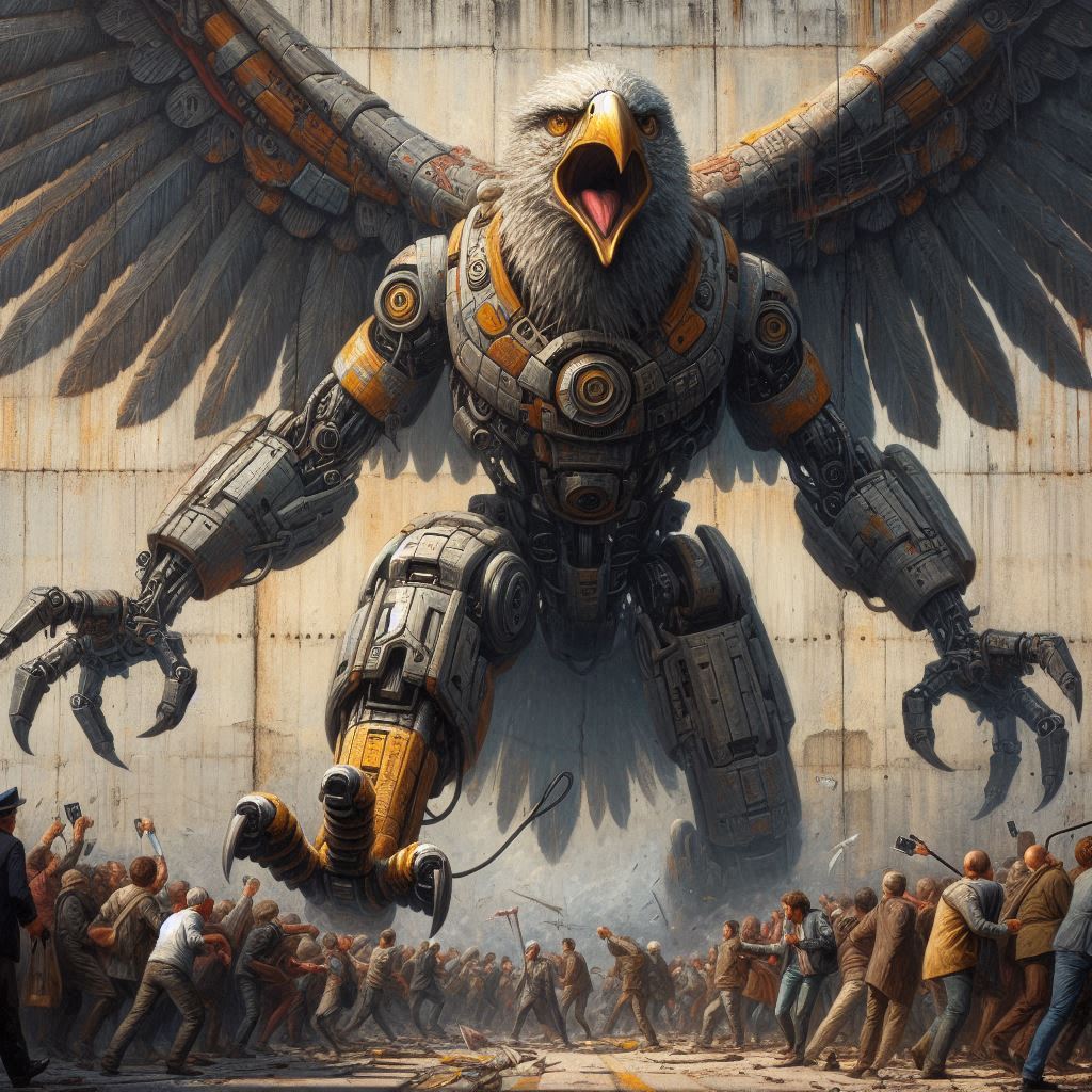 dsndap's tweet photo. Eagle bot, oneday.. 로봇독수리 https://t.co/jaHimjJTGK