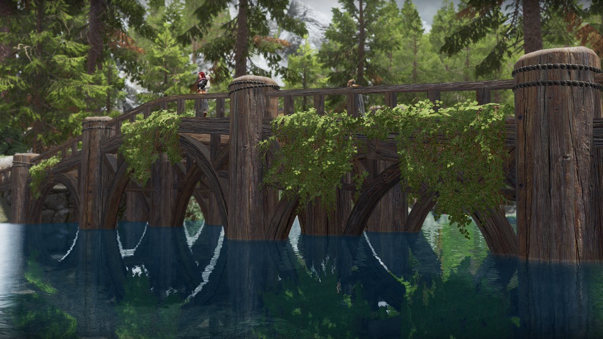 shinopan11's tweet photo. 「Unique Wooden Bridges - Base Object Swapper」
「Unique Wooden Bridges - High Quality Ivy Add-On」

木製の橋とツタと川。橋の隙間から川が見えるのが素敵🥰 https://t.co/NVPVYNSnlH