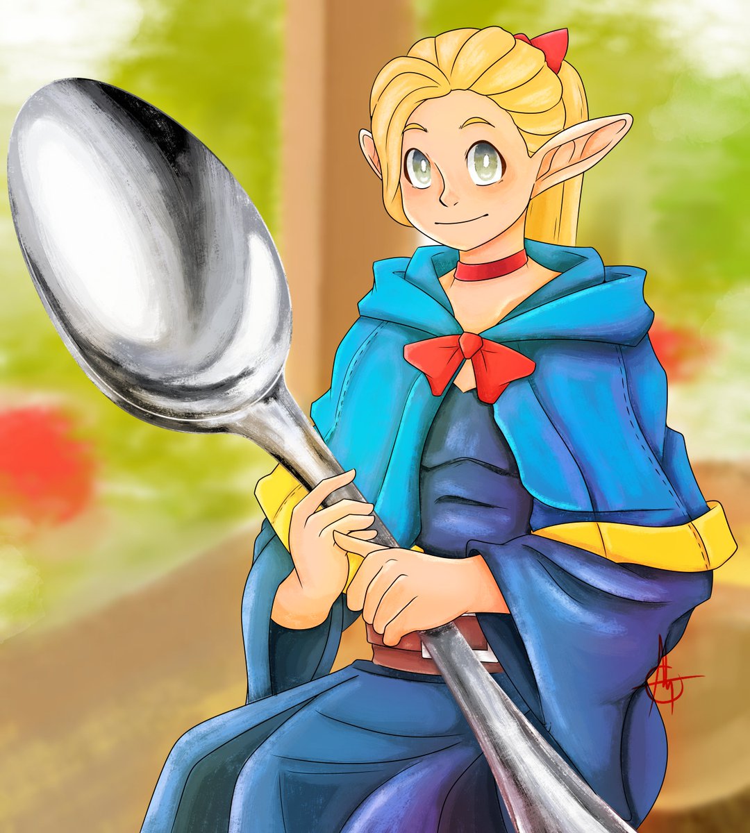 Legbruh_'s tweet photo. Marcille you can only have a spoonful #dungeonmeshi https://t.co/3DletULy82