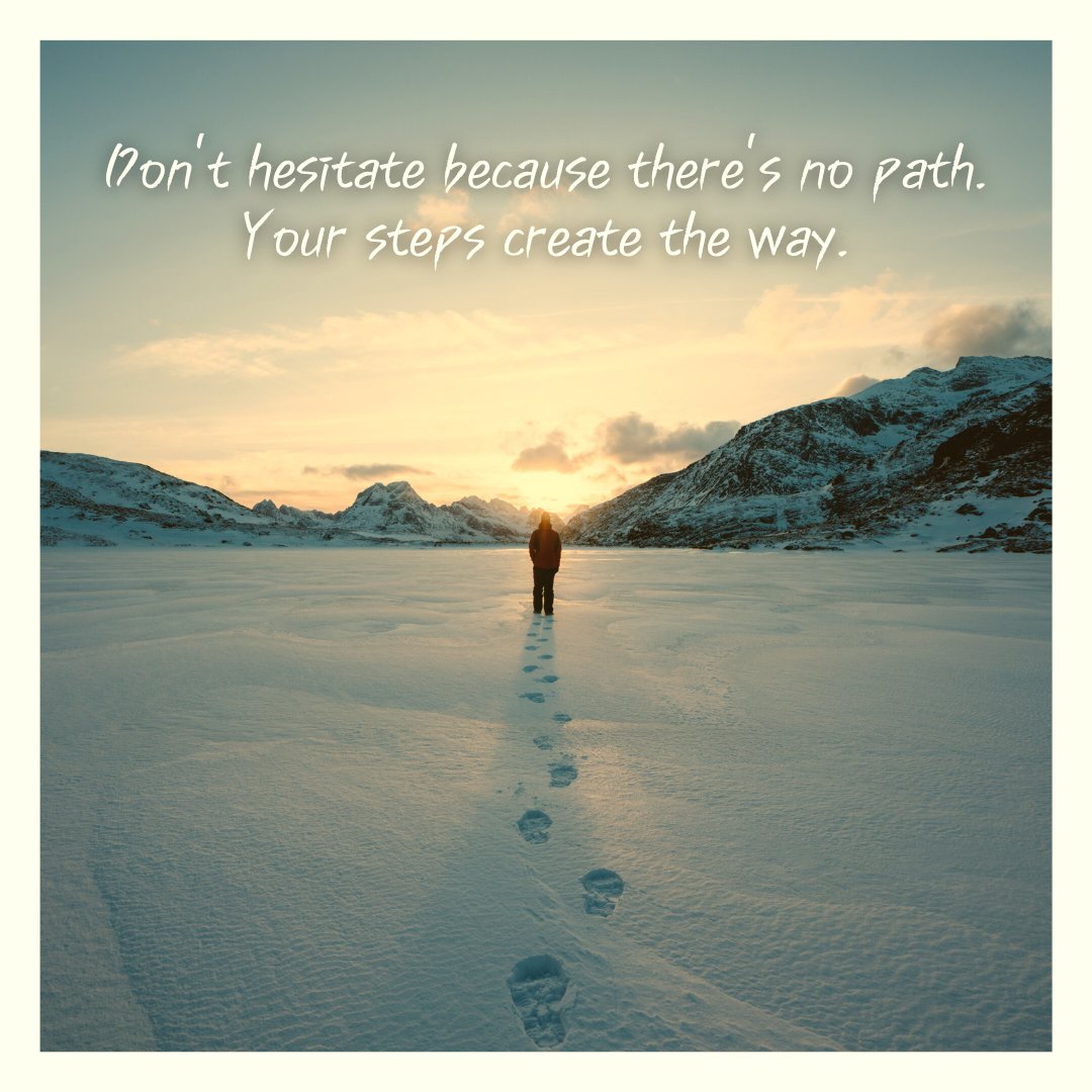 PositiveV247's tweet photo. Don't hesitate because there's no path. Your steps create the way.
With every challenge, you add possibilities to the world, leaving your mark on paths yet to be traveled. ๐๐ถโโ๏ธ
#CreateYourPath #ForgeYourWay #Trailblazer #PioneerSpirit #CourageToLead #PathOfPossibility #MakeYourMark #InnovateAndInspire #DreamAndAchieve #JourneyOfHope