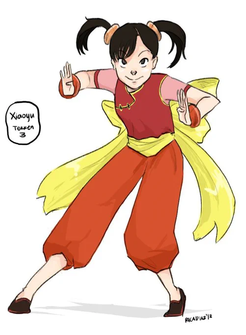 My first time drawing Xiaoyu (2012) to the latest time (2024). Tekken 3 Xiaoyu has a special place in my heart, she was just a baby! 