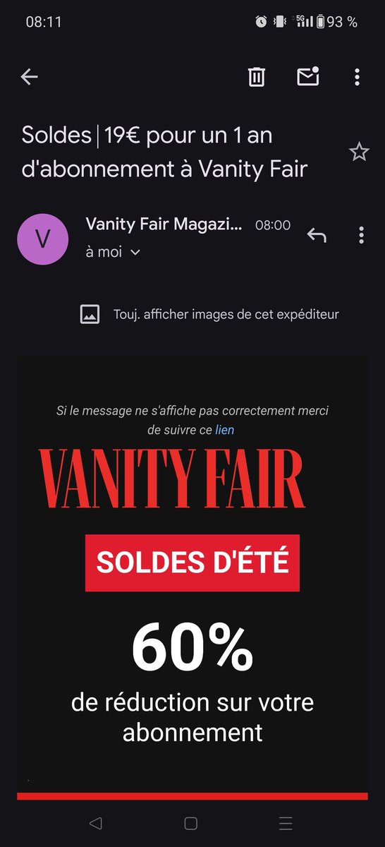 _David_Lin's tweet photo. @VanityFairFR ça fait plusieurs fois que je me désinscris de vos mails, mais rien n'y fait. Ça part à la @CNIL https://t.co/UOY7MtkZO5