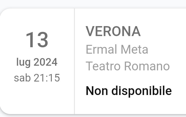 micheciprovo's tweet photo. Non è un obbligo fare sold out, ma il fatto di averlo fatto in un luogo così prestigioso come il Teatro Romano di Verona mi riempie di orgoglio 💙
#ErmalMeta #buonafortuna 
#ErmalMetaLive https://t.co/jMywxhGjc4