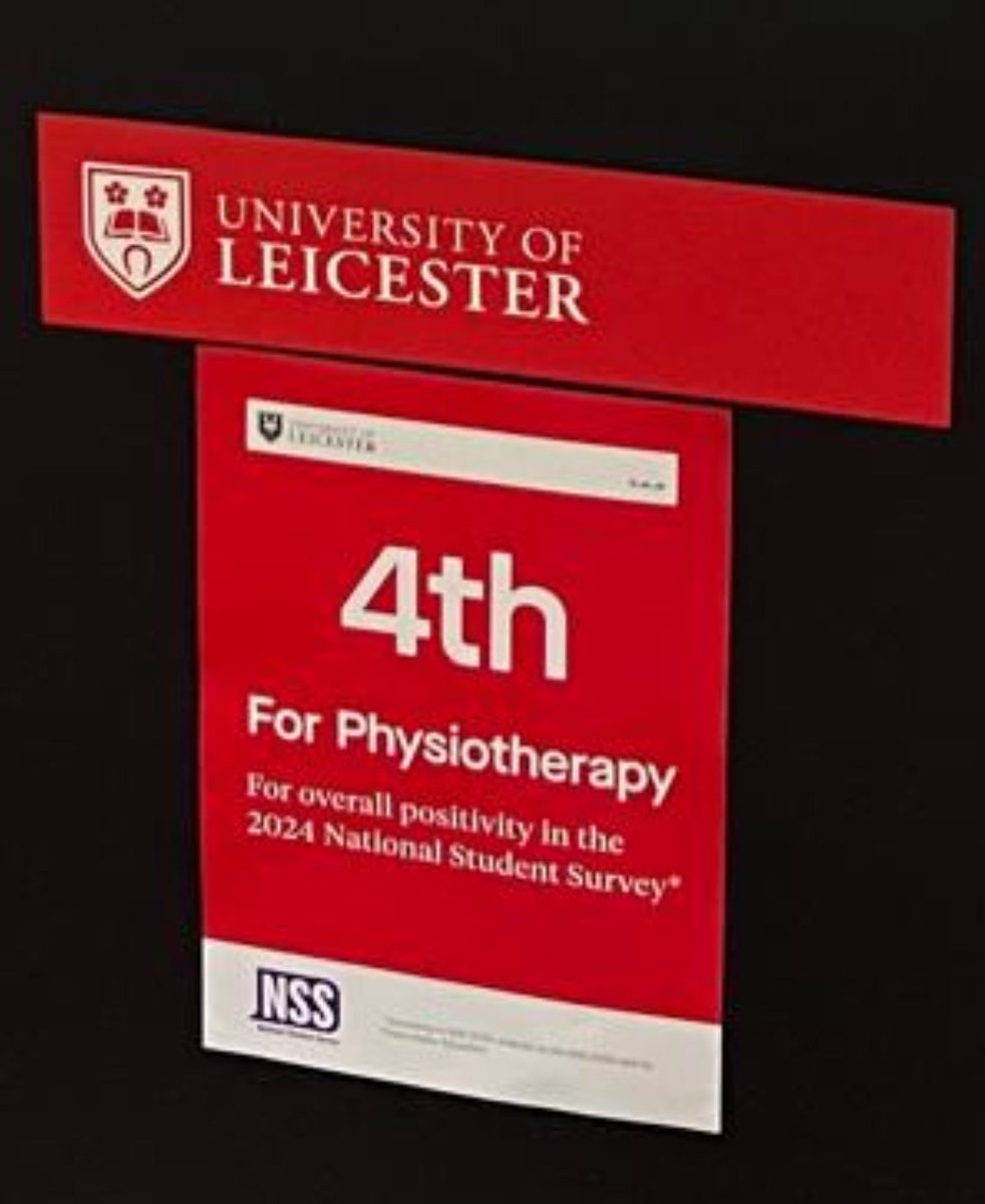 Open-day today <a href="/uniofleicester/">University of Leicester</a> - such a fantastic place to work and study. NSS scores 2024 for physiotherapy have placed us 4th in the UK - I could not be prouder of working with such great students and colleagues <a href="/UoLPhysioStaff/">UoLPhysioStaff</a> <a href="/thecsp/">Chartered Society of Physiotherapy (CSP)</a> <a href="/UoLPhysio/">UoL Physio Society- Student account</a>