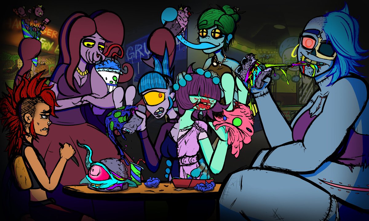 Iwannahugaalien's tweet photo. My Oc's together https://t.co/kqBwOkEEEy