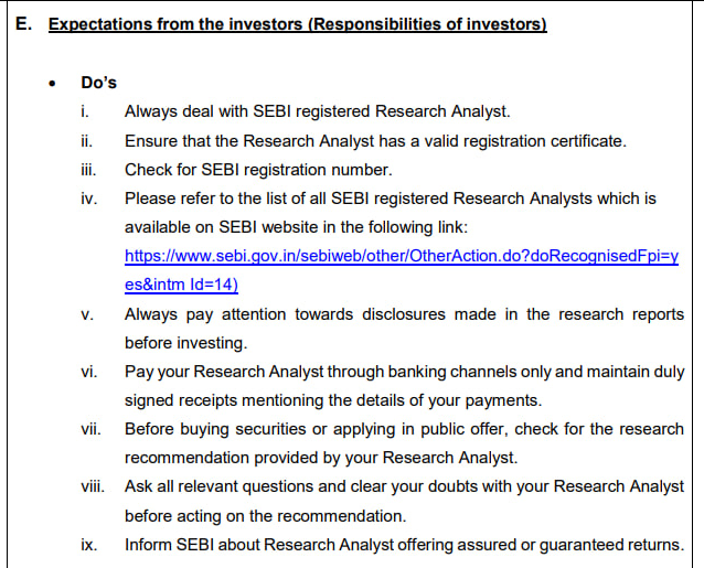 NitinNifty's tweet photo. Contents Copied  from SEBI circular dated 21 May 2024 on Research analyst