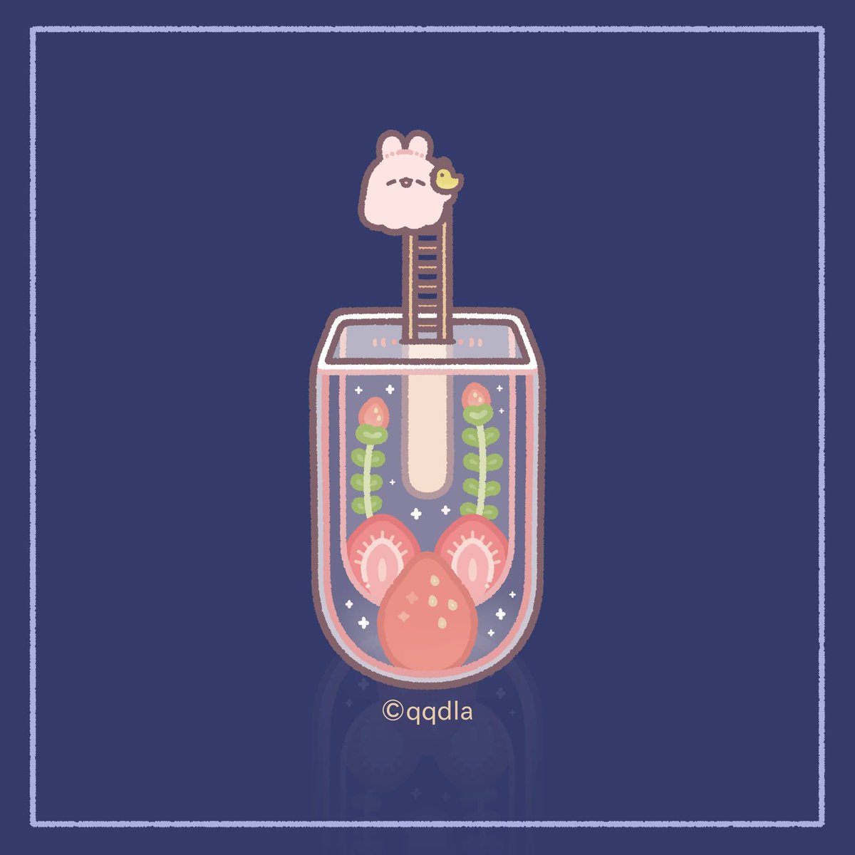 qqdla_art's tweet image. 🧊🍓🫧🌿🐤
#popsicle #foodillustration