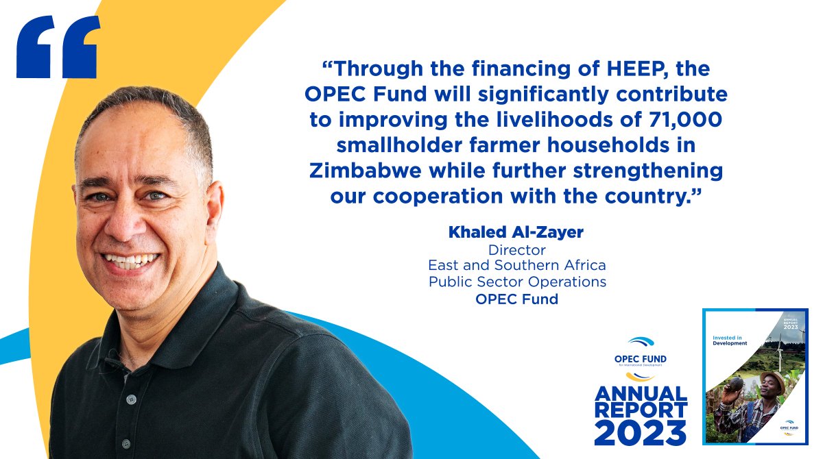TheOPECFund's tweet photo. #Zimbabwe: In Oct 2023 we signed a US$15 million loan for the Horticulture Enterprise Enhancement Project (#HEEP) to reduce #poverty by boosting #horticulture production, creating #jobs and #climate-proofing public #infrastructure. 🇿🇼
🔗 https://t.co/nGumklaNzK
#OPECFundAR2023 https://t.co/APa58MBJ9F