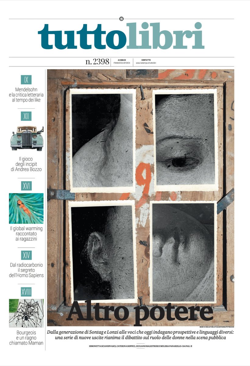 Oggi su #Tuttolibri si scrive di potere, di rinuncia e di “dédiabolisation”, se ve la sentite: ⁦<a href="/Sciandi/">Simonetta Sciandivasci Montemurro</a>⁩ e i suoi libri, ⁦<a href="/caterinasoffici/">caterina soffici</a>⁩ e la scienza oscura, ⁦@gibadiplomatico e le paghette, ⁦@Melissappi⁩ e la #Pimpa ⁦<a href="/LaStampa/">La Stampa</a>⁩