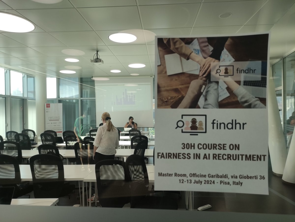 Last days of training in the <a href="/HorizonFINDHR/">FINDHR</a> course on Fairness in AI Recruitment 🙂

We are researchers, programmers, HR and People professionals in the wonderful Pisa at Officine Garibaldi