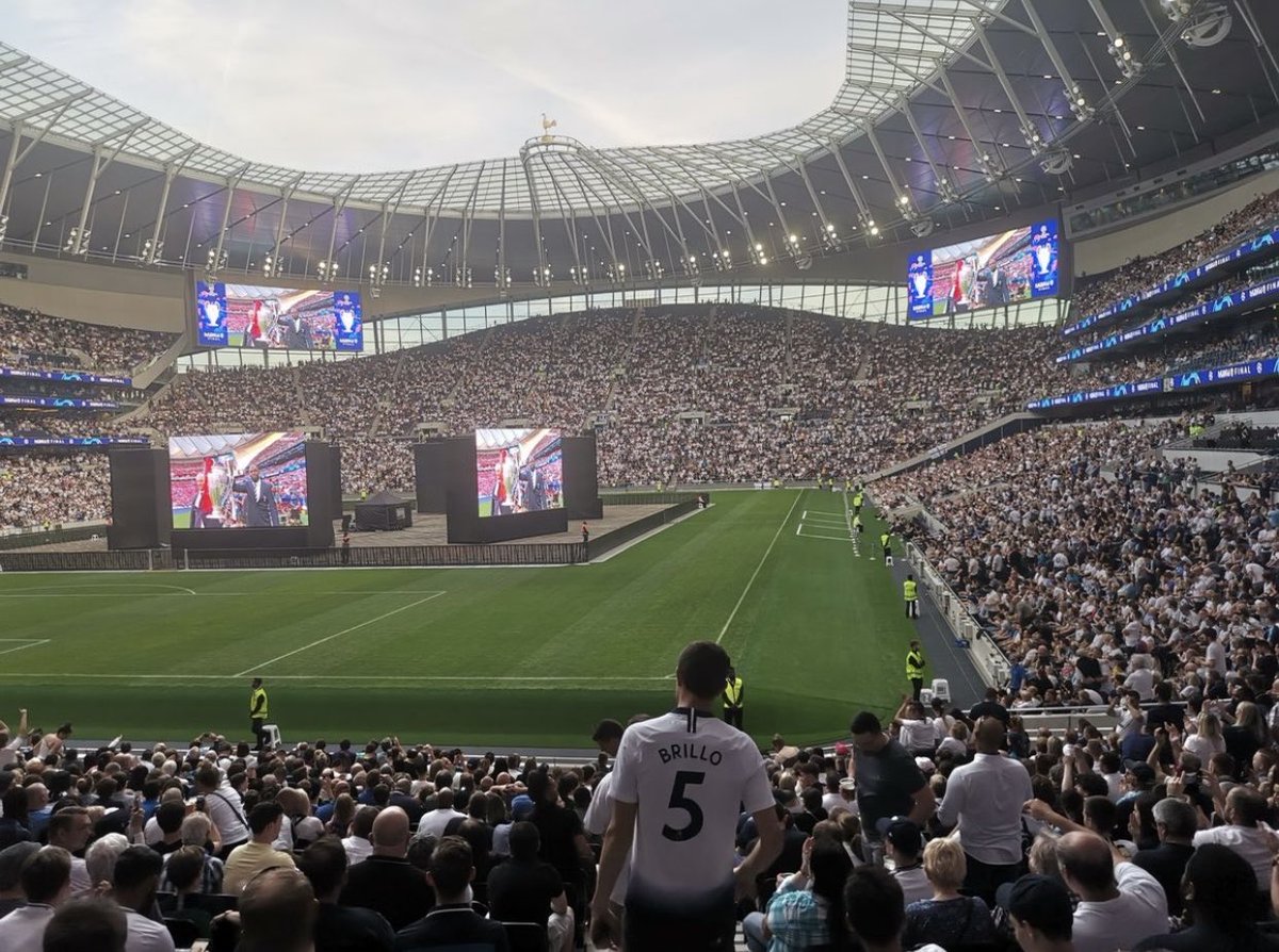 kevhillsy's tweet photo. 2019 CL Final  As many Spurs as Liverpool in madrid, but hardly a mention we filled 60k to watch it on TV in our own stadium https://t.co/9uNEovwKCA