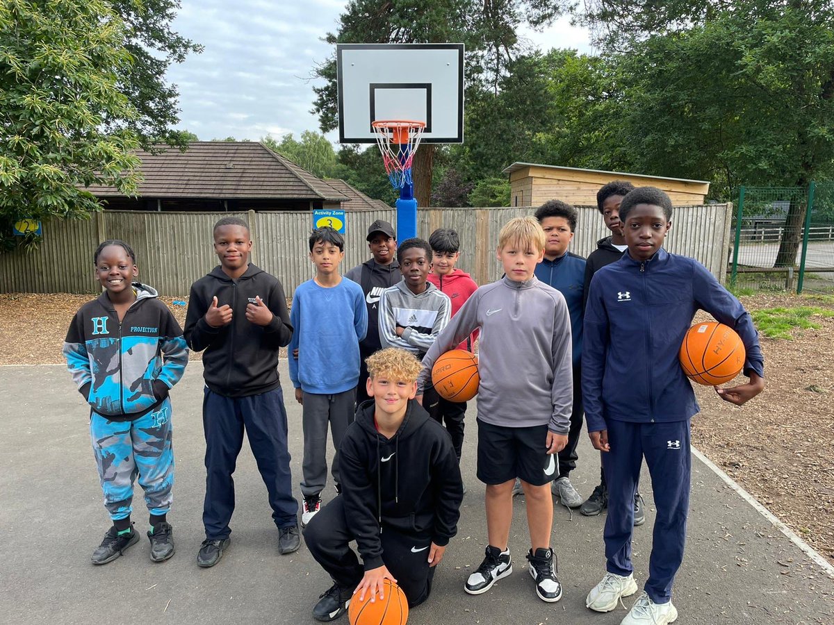 ApplegarthAc's tweet photo. Some of the boys couldn’t wait to get up and start their first full day at PGL, a bit of morning basketball before breakfast 🏀 @thesteptrust  #goodtimesawait https://t.co/ShvdXtH1Cs