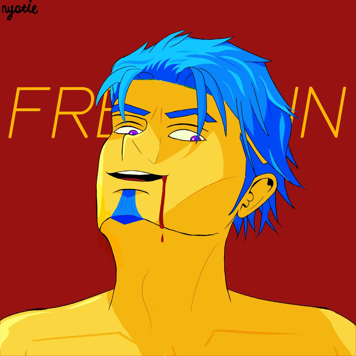 eitoyn's tweet photo. "You've heard of that rising boxer star? Fredrinn's the name."

"Oh, yeah. They say he's got some kind of killer looks when he gets riled up? What does that even mean?"

"Beats me..."

#fredrinn #fredrinnmlbb #mlbbfanart https://t.co/1L6uSwKUfQ
