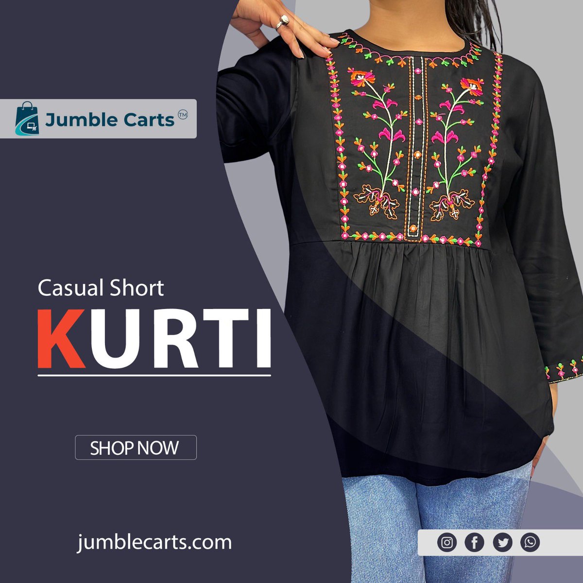CartsJumble's tweet photo. Step into summer with our stylish short kurtis, designed to keep you cool and trendy!😍😍

#summercollection #shortkurti 
#kurti #summer #jumblecarts 
#jumblecartsonline #jcfamily https://t.co/gFjf5gLZv3