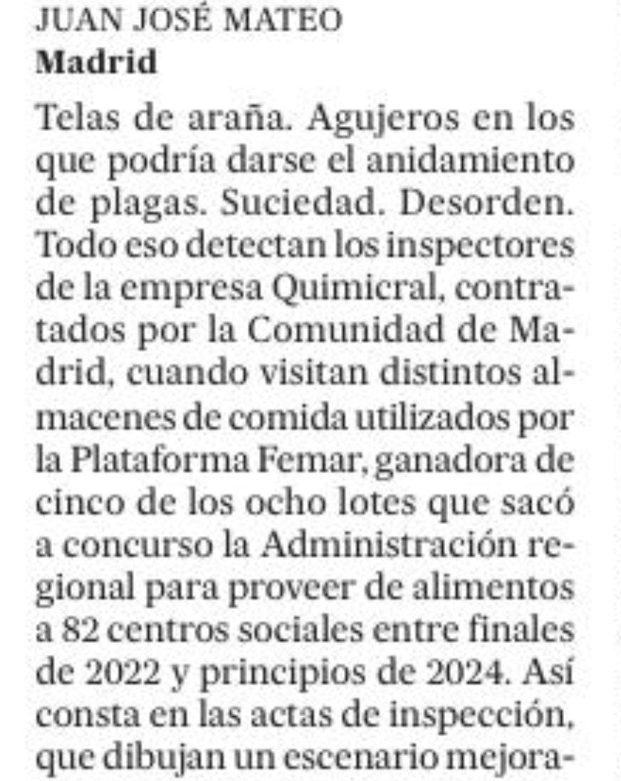 Lorenamp82's tweet photo. Los almacenes eran insalubres, foco de plagas. Pero no hubo sanción. Todo valía para que las empresas hicieran negocio. Aunque fuera a costa de la salud de mayores en #residencias y niños sin familia. El Madrid sin humanidad, el Madrid de Ayuso.
#Ayuso7291 https://t.co/uOtAYNcKOx https://t.co/YprHICBwpK