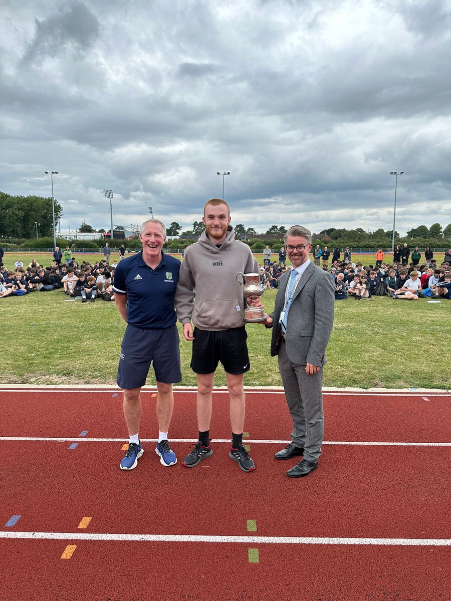 Overall Contribution Winner and a new school record in the Sixth Form Discus, George