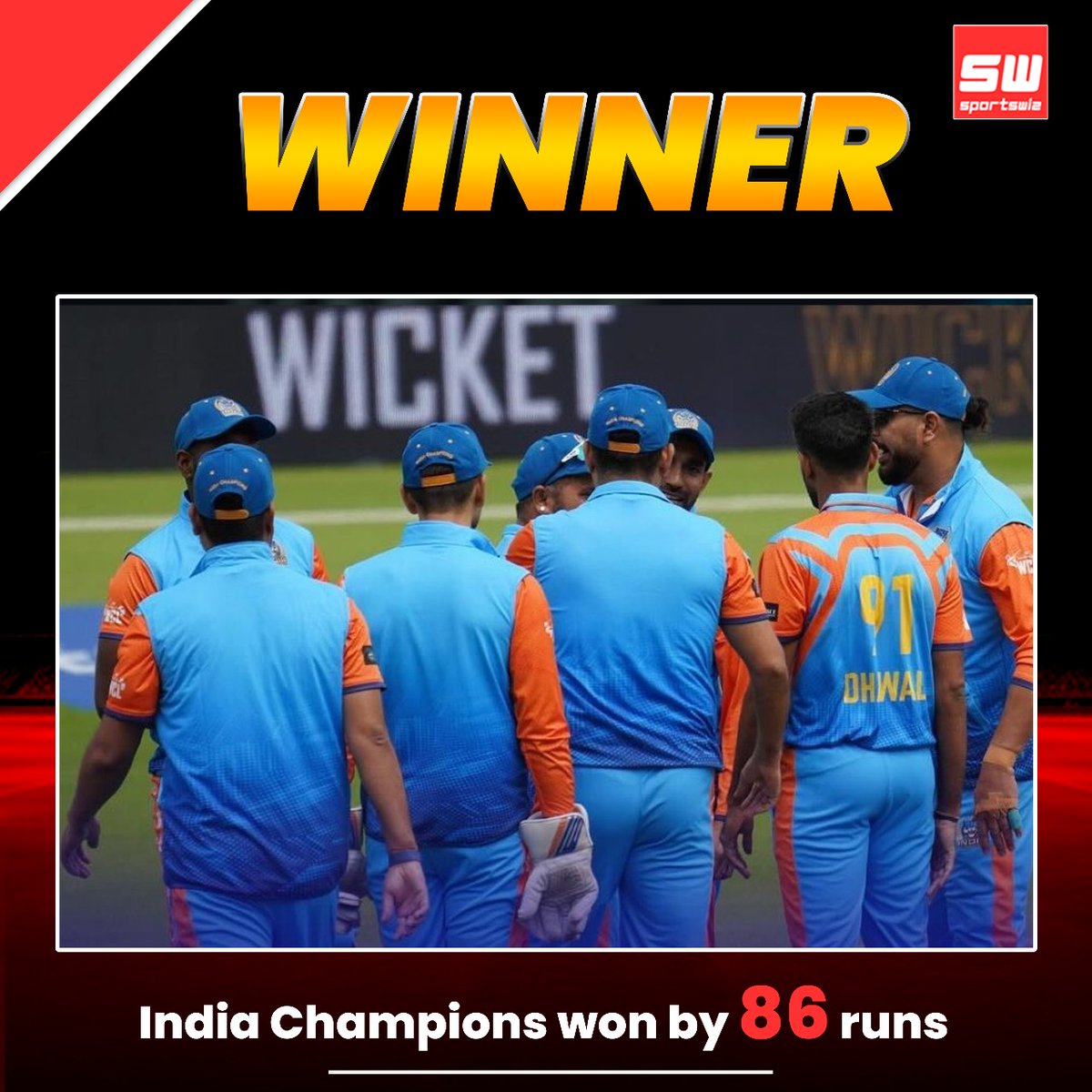 mysportswiz's tweet photo. With an impressive 86-run win, India Champions won over Australia and secure their place in the final of the World Championship of Legends 2024.
#YuvrajSingh #Cricket #Sachin #sivsind #PAKvsWI #GusAtkinson #Sportswiz #ENGvWI #JamesAnderson #704Wickets #SachinTendulkar #704Test https://t.co/rSMNN8FPHK
