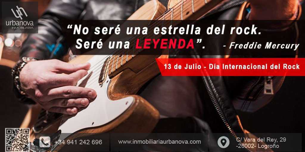 🤘 13 DE JULIO, DÍA MUNDIAL DEL ROCK 👨‍🎤 

👇👇👇👇👇👇👇👇
inmobiliariaurbanova.com

#rock #pisos #alquiler #venta #inmobiliaria #Logroño #LaRioja y alrededores