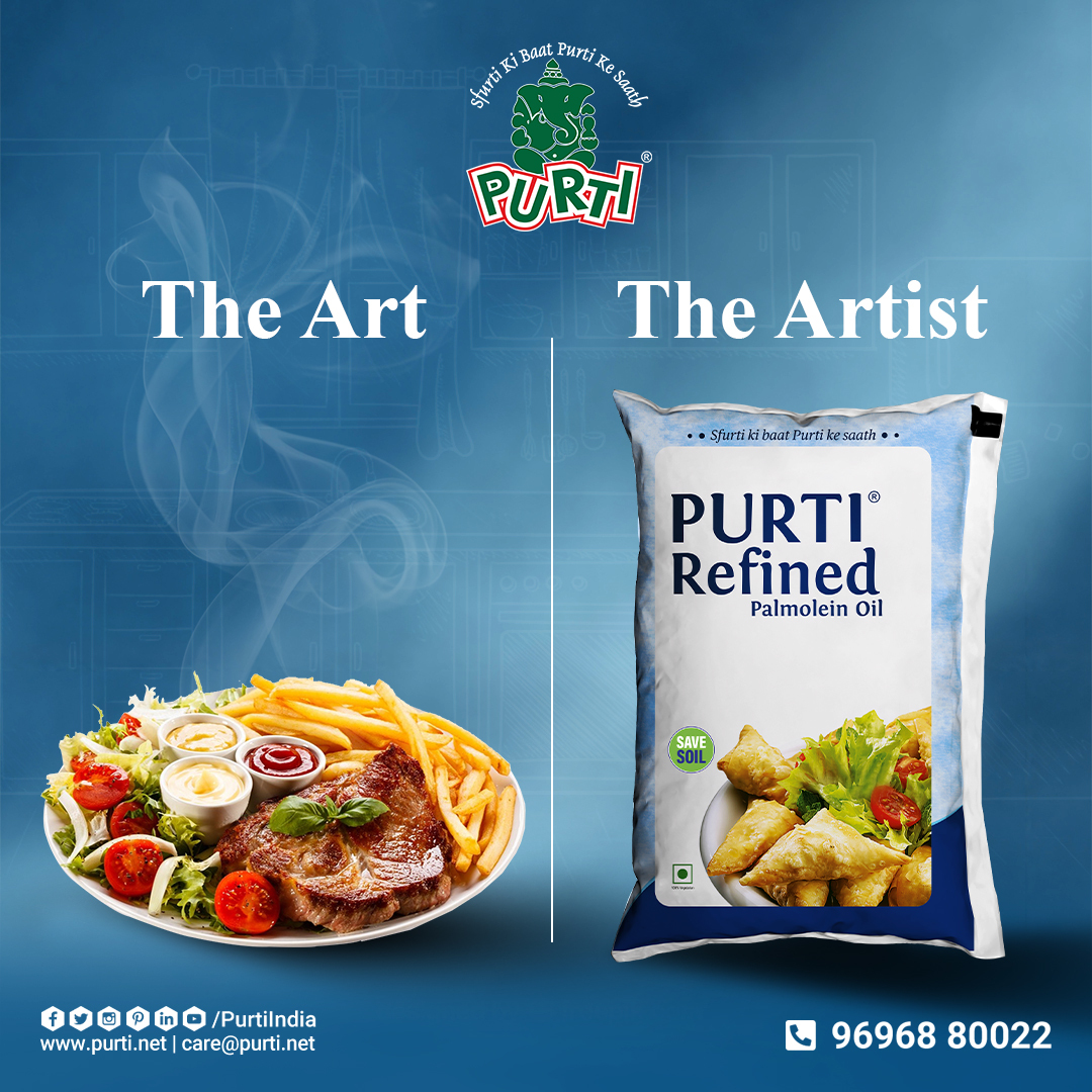 PurtiIndia's tweet photo. ❤️Elevate your 𝐀𝐫𝐭 with the goodness of 𝐏𝐮𝐫𝐭𝐢 𝐎𝐢𝐥. ✨
For Distributorship: https://t.co/xRD0L2OkMM.
.
.
.
#Purti #EdibleOil #CookingOil #PalmoleinOil #RefinedPalmoleinOil #PurtiRefined #goodfortheheart #tastyfood #snacktime #SfurtiKiBaatPurtiKeSaath https://t.co/nvrHKpACLF