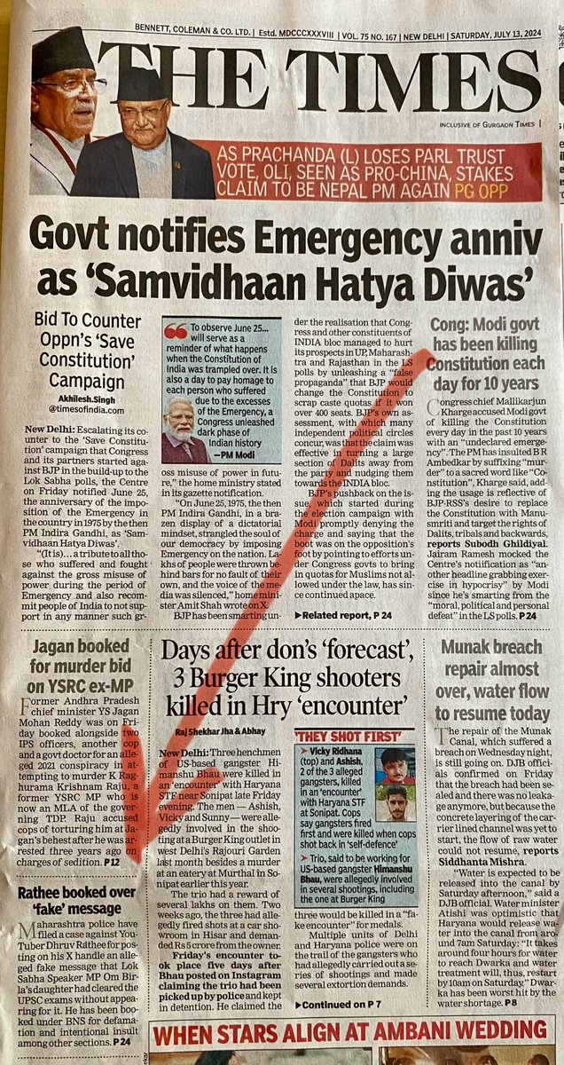 dhruv_rathee's tweet image. Hello @timesofindia 

Why is your newspaper’s front page spreading fake news about me?

Go use your eyes to see that this alleged post was done by some random parody Twitter account. I have nothing to do with this.

👇