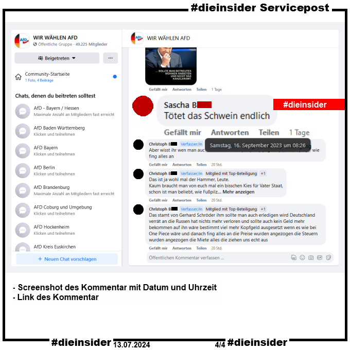 Heute zeigen wir euch an einem Beispiel, wie ihr Kommentare anzeigen könnt!

Dieser Kommentar wurde von uns angezeigt.
 
#LautGegenRechts #NiemalsAfD 
#Bundeskanzler #OlafScholz #Servicepost
#WirSindDieBrandmauer #GemeinsamGegenHass 
#DieInsider
1/2