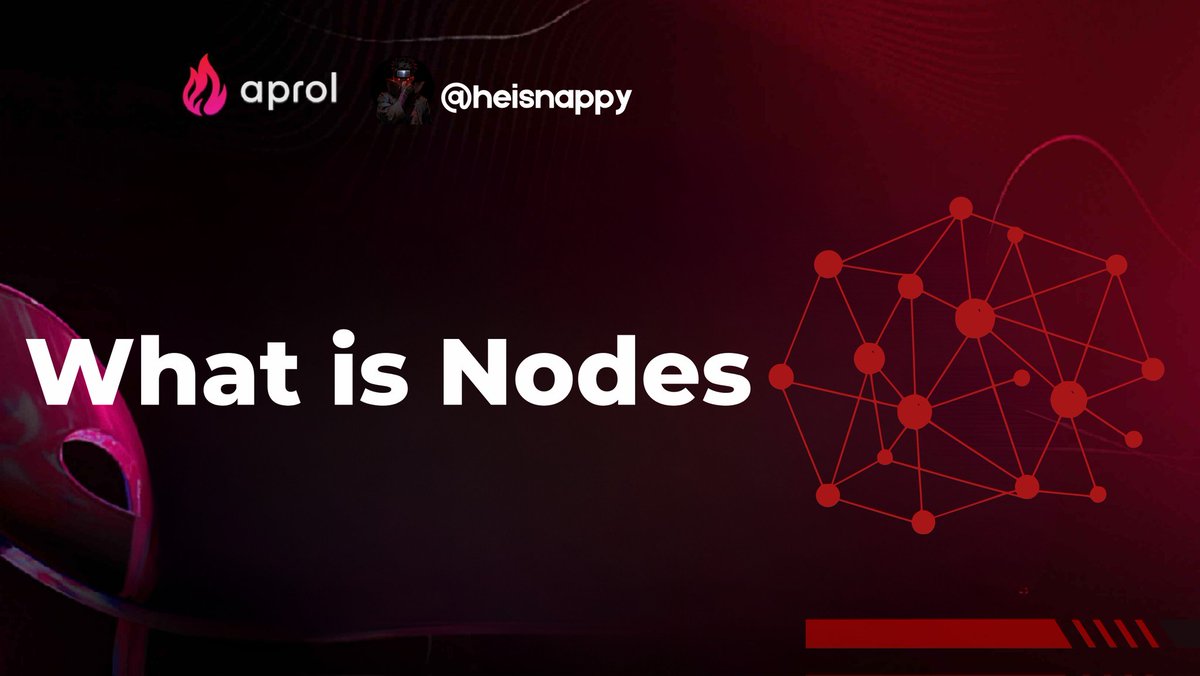 heisnappy's tweet photo. ➠ What is Nodes:
In decentralized finance (DeFi), a "node" typically refers to an asset that can be purchased or acquired to generate passive income.
Once acquired, a node often involves providing liquidity or staking specific assets within a DeFi protocol
#Aprol https://t.co/gAEmzHs2dz