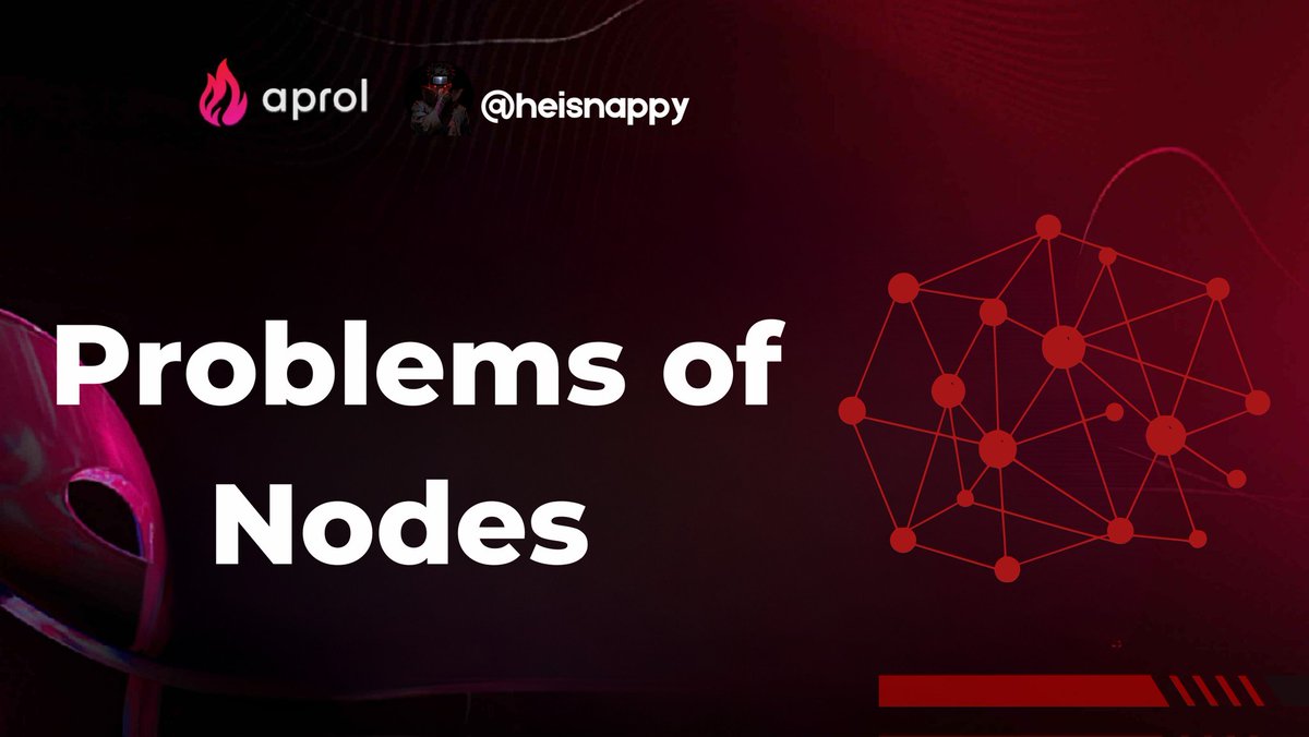 heisnappy's tweet photo. ➠ Problems of Nodes:
Nodes, particularly in decentralized finance (DeFi) ecosystems, can pose several challenges despite their potential for generating passive income.
#Aprol #Nodes https://t.co/1d2iZggHiE