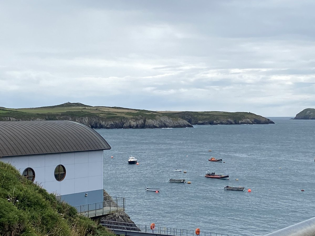 anecdotalDeb's tweet photo. The former and now present lifeboat stations at St Justinian, Pembrokeshire. #StJustinian #Pembrokeshire #Lifeboat #RNLI https://t.co/m76sZbZJD6