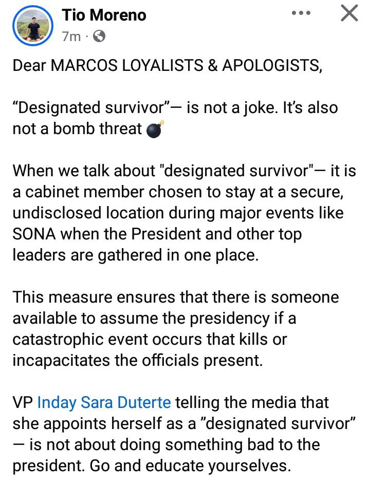 _rainbowfighter's tweet photo. Another MORON, just like his boss @indaysara. 

Read the 1987 Constitution, Article VII, Section 8. https://t.co/Y34vCrymgS