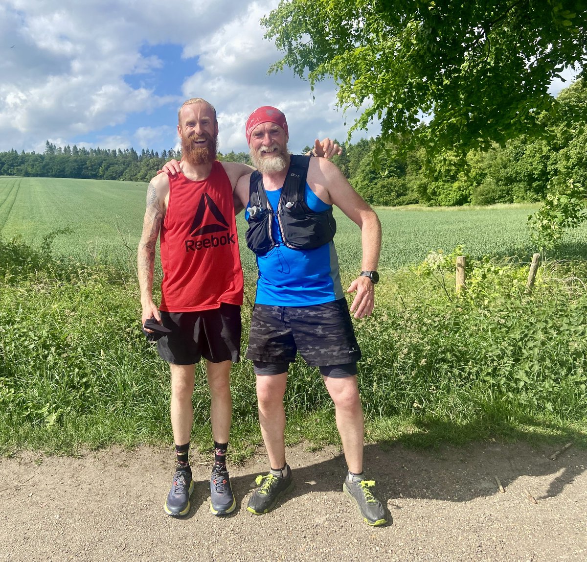 OxHospCharity's tweet photo. Wishing loads of luck to Peter today as he sets off on a 100K Ultra Marathon – Raising money for our @SilverstarStar Maternity Fund. 

Peter, pictured with his son, works in our Trust and knows how much of a difference Silver Star makes to the John Radcliffe’s maternity… https://t.co/tnmy310KnF