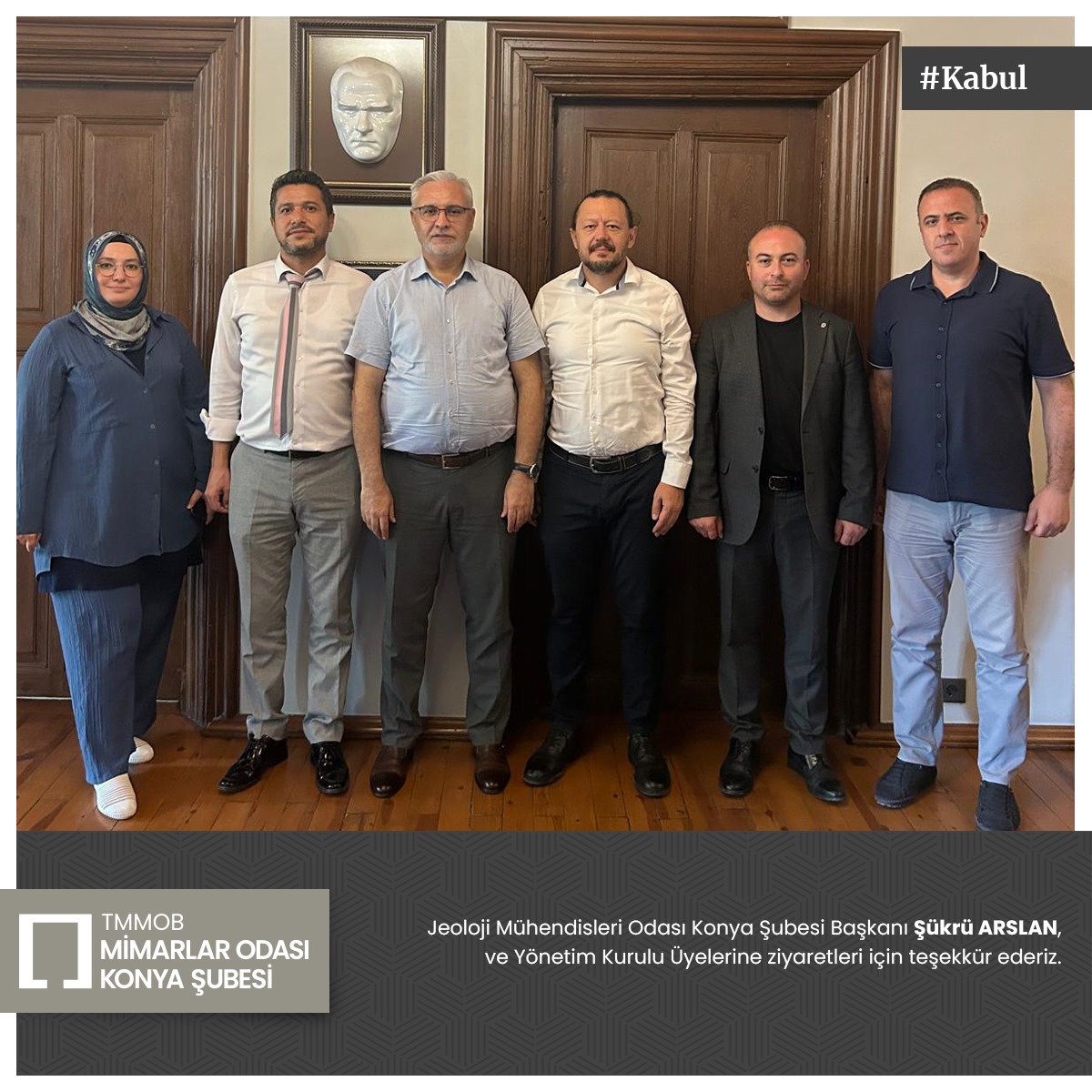mimodkonya's tweet photo. Jeoloji Mühendisleri Odası Konya Şubesi Başkanı Şükrü ARSLAN ve Yönetim Kurulu Üyelerine ziyaretleri için teşekkür ederiz.

@jmokonya
#Konya #Mimod #Mimar #Mimari #Kabul https://t.co/J8mD729PVn