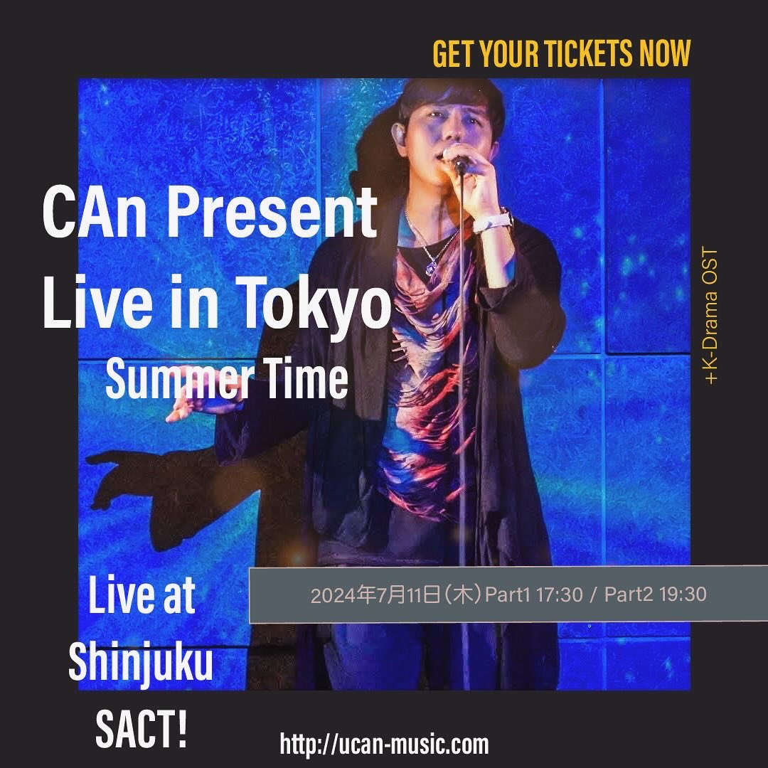 CAnUjisung's tweet photo. 7月のCAn Present終了
無事に終わりました。
会えた方々に感謝です。
次回は9月!
7월 CAn Present Live in Tokyo 가 끝났습니다.
#ライヴ #コンサート
#CAnPresent
#healing #magicalvoice
#UCAn #ユーシアン #유시안
#KPOP #JPOP #KJPOP
#韓流 #韓国ドラマ #ost
#공연 #콘서트 #일본 https://t.co/TexwLmMQpk
