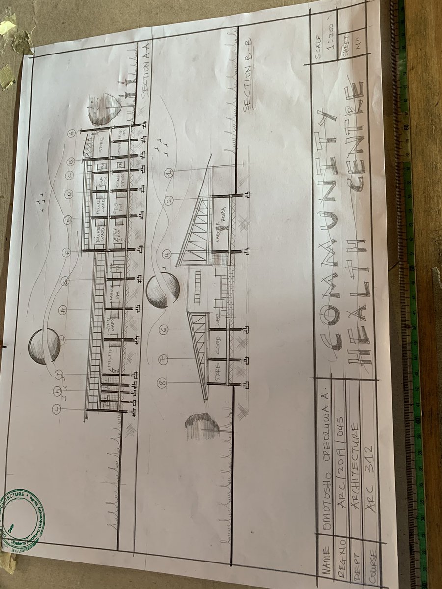 UNSArchitect's tweet photo. Got a brief and delivered with hand drawing
A community health center
#ifasa #oau #architect https://t.co/VitfRFmJcT