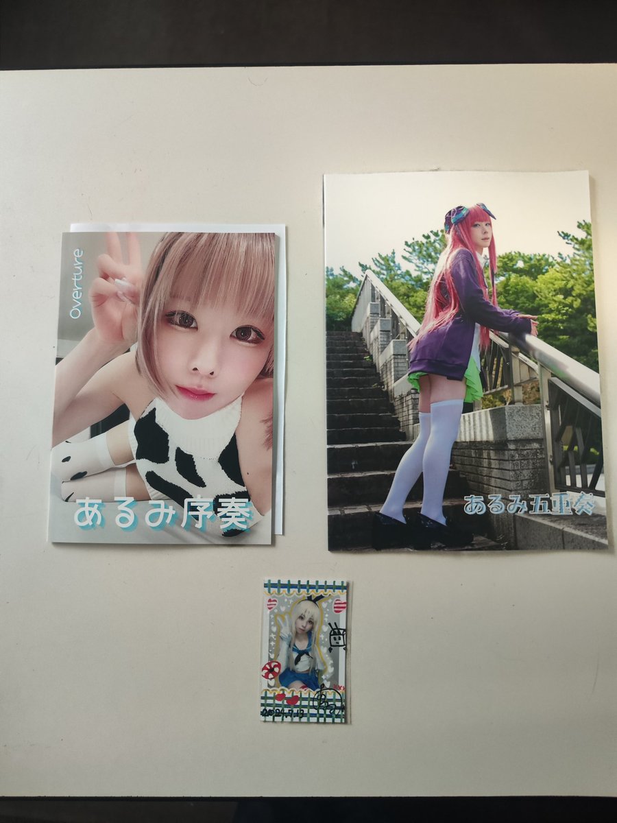 11XXxxoxxXX11's tweet photo. ぺにまにて、あるみくんの写真集セットと会場限定デコチェキ買わせていただきました。ありがとうございます
#PNM2 #ある民 #ぺにーまっけっと
#ぺにーまーけっと https://t.co/bPJmMRRPjU