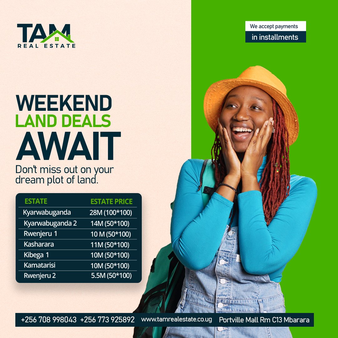 TamRealEstate_'s tweet photo. Make your weekend a productive one! 

Invest in our plots of land and start building your future. https://t.co/KnCchavIpi
