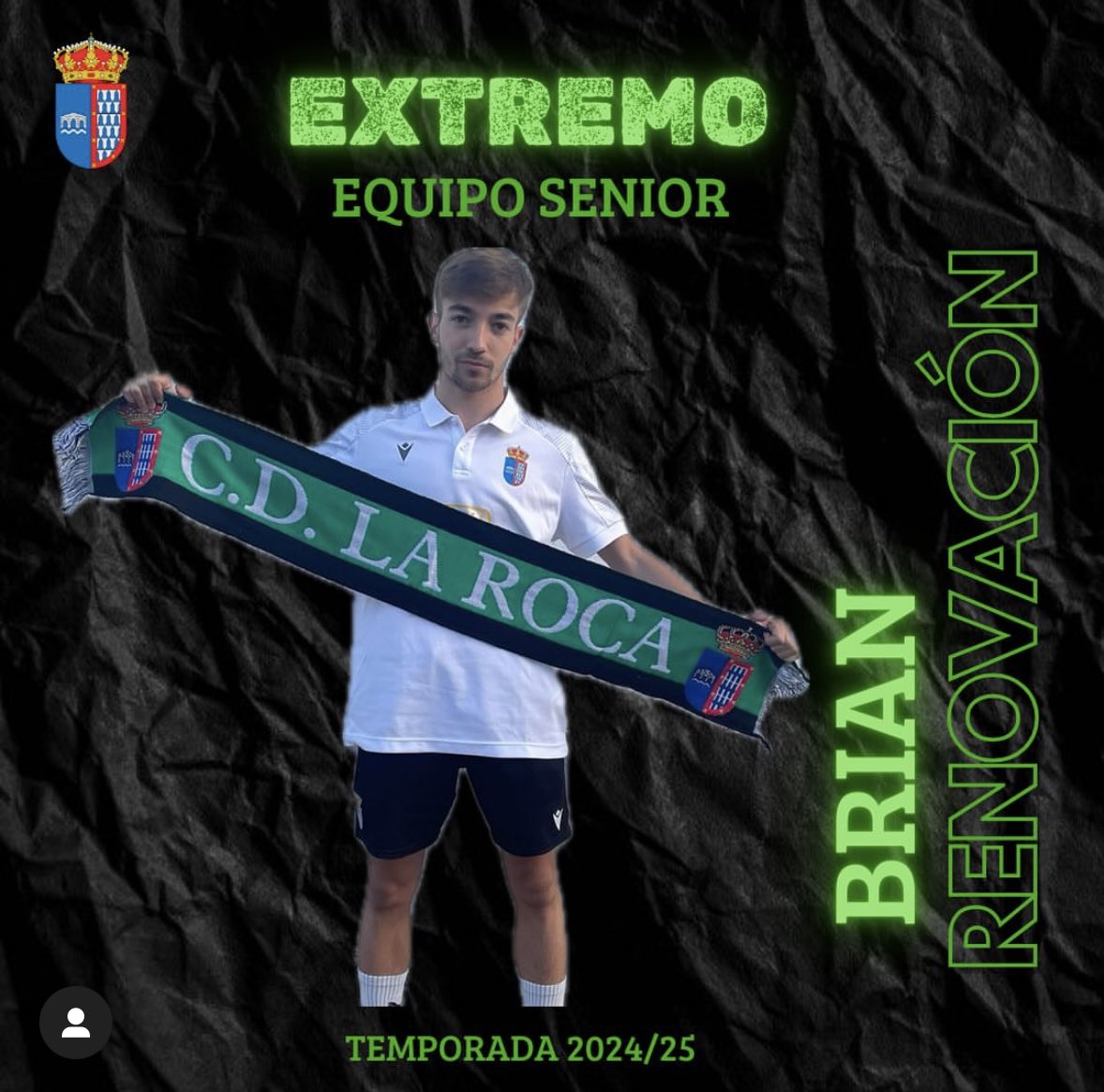 ¡SEXTA RENOVACION DEL EQUIPO SENIOR! 

Brian se convierte en la sexta renovación del club. Un jugador de la casa, extremo con habilidad y una gran velocidad. 

🙌🏾 ¡GRACIAS BRIAN! 🙌🏾

#lailusionquenosune #sentimientoverdinegro💚🖤