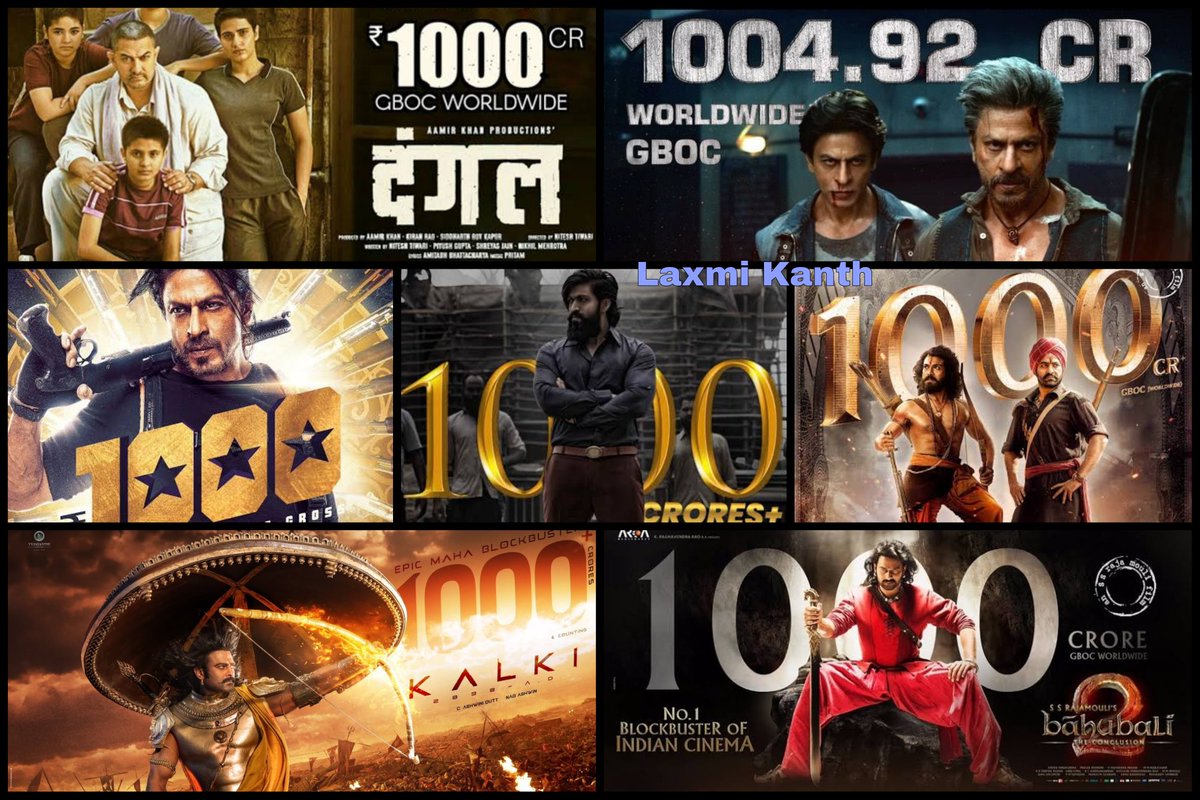 iammoviebuff007's tweet photo. 1000+cr Films of Indian Cinema..🎥

• Bollywood (Dangal, Pathaan, Jawan)
• Tollywood (RRR, BB2, KALKI2898AD)
• Sandalwood (KGFChapter2)
• Kollywood (-)
• Mollywood (-)

Which Actor - director combo is gonna bring the First 1000cr film for Kollywood..❓ https://t.co/nOAWgahuAB
