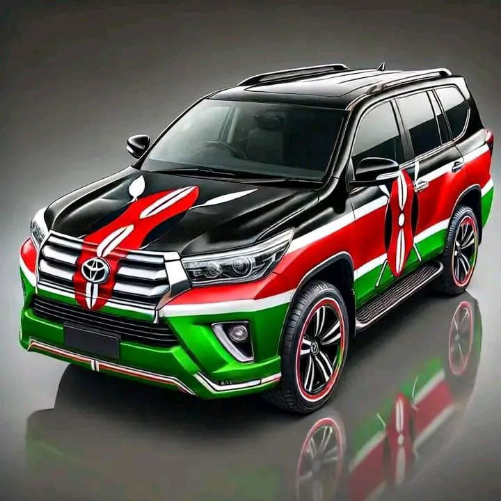 BravinYuri's tweet photo. Imagine if we painted all GOK vehicles like this. Just Imagine first. Since school buses have a yellow colour, why not do this to GoK vehicles so that you can easily spot mheshimiwa at a lodging misusing taxpayers’ money and Occupy that lodging. Ama namna gani? 😂 https://t.co/mByH0coRuy
