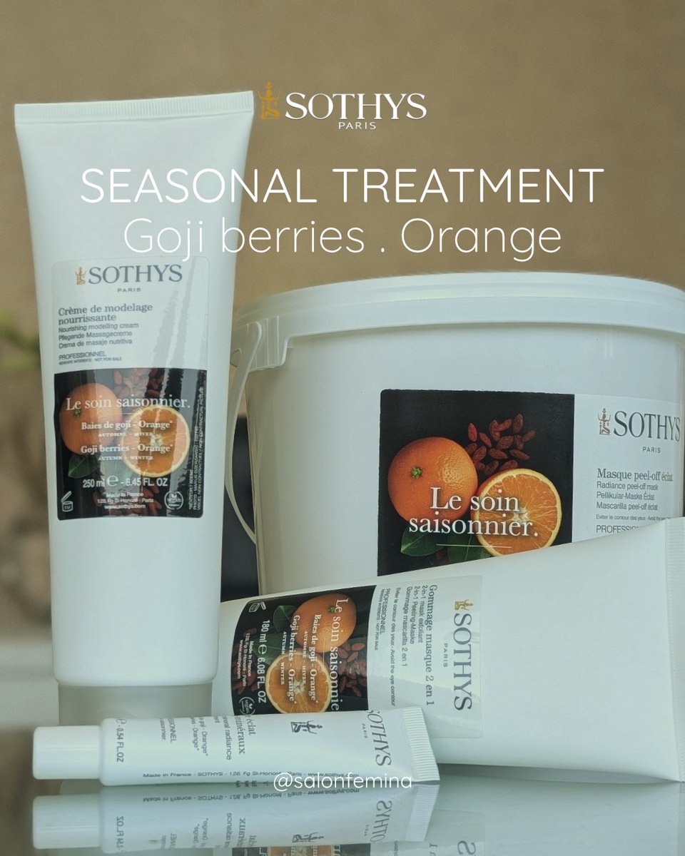 ✨ #SOTHYS Seasonal Treatment: Goji berries &amp; Orange - Limited treatment for oxygenating &amp; radiance-boosting!
.
Body treatment with fruity and gourmet notes of Goji berry and orange.
.
Call us on ☎️ 331-3333 for appointments &amp; inquiries.